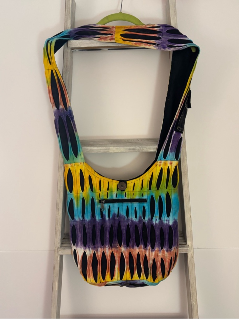 100% cotton Tie-Dye Boho Hobo Bag Made in Nepal, festival, hippie, van life